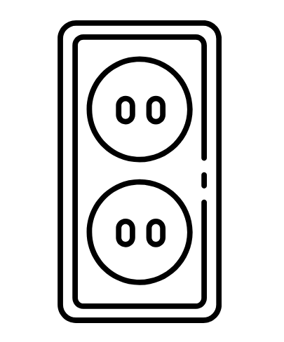 eluttag elkontakt ikon
