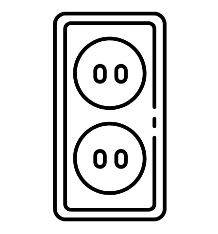 eluttag elkontakt ikon