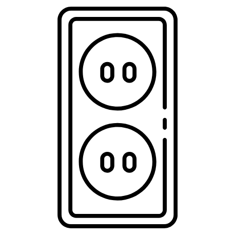eluttag elkontakt ikon